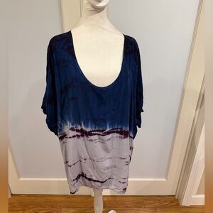 Nanette Lepore Navy and Pink Top